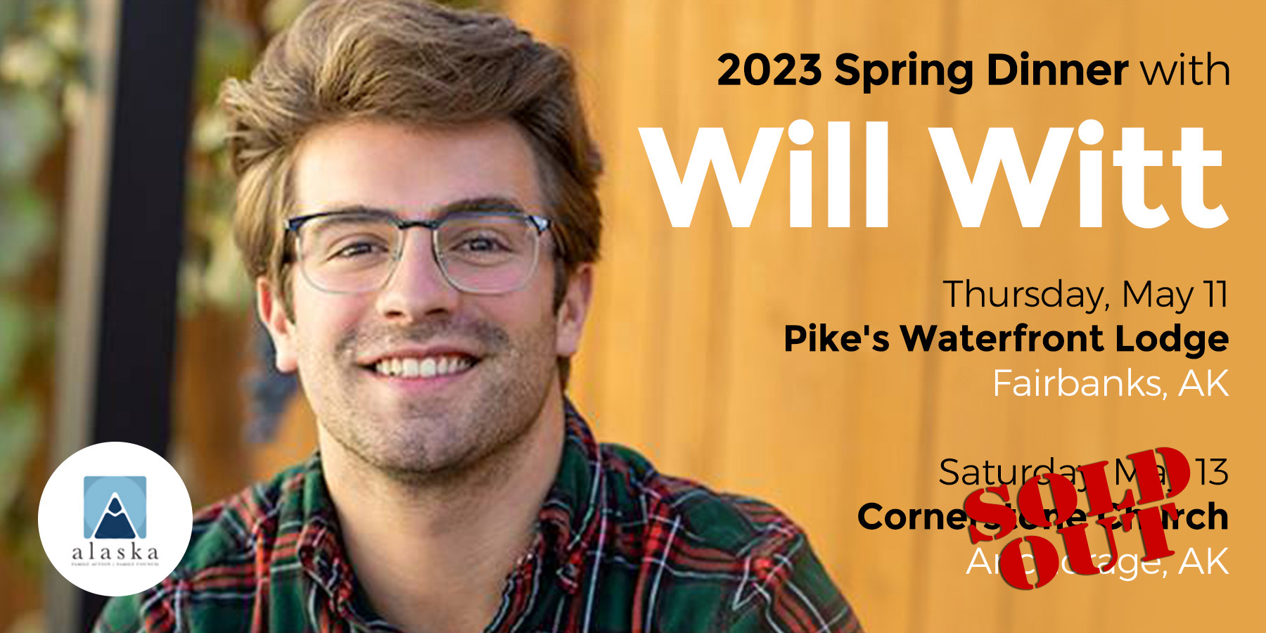 2023 Spring Dinner with Will Witt - Anchorage Sold-Out!